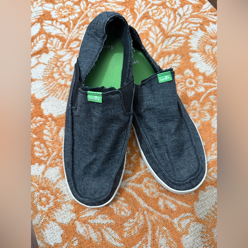 Sanuk Men's Charcoal Slip-On Loafers